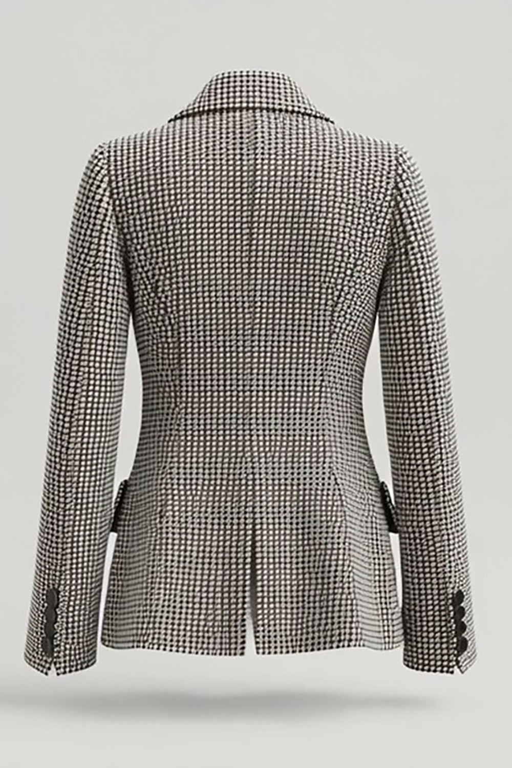 Grå Notched Lapel Slim Fit Kvinnors Formell Kavaj