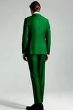 Mörkgrön Peak Kavajslag 2-delade kostymer för män