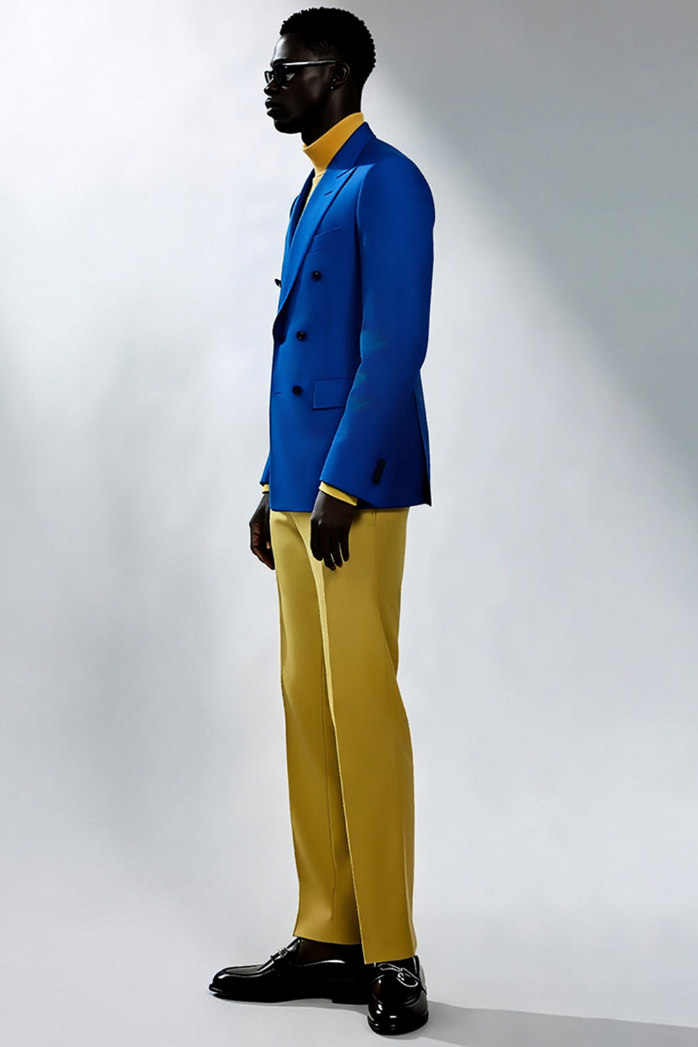 Herr Peak Kavajslag Blå Dubbelknäppta Baldräkter