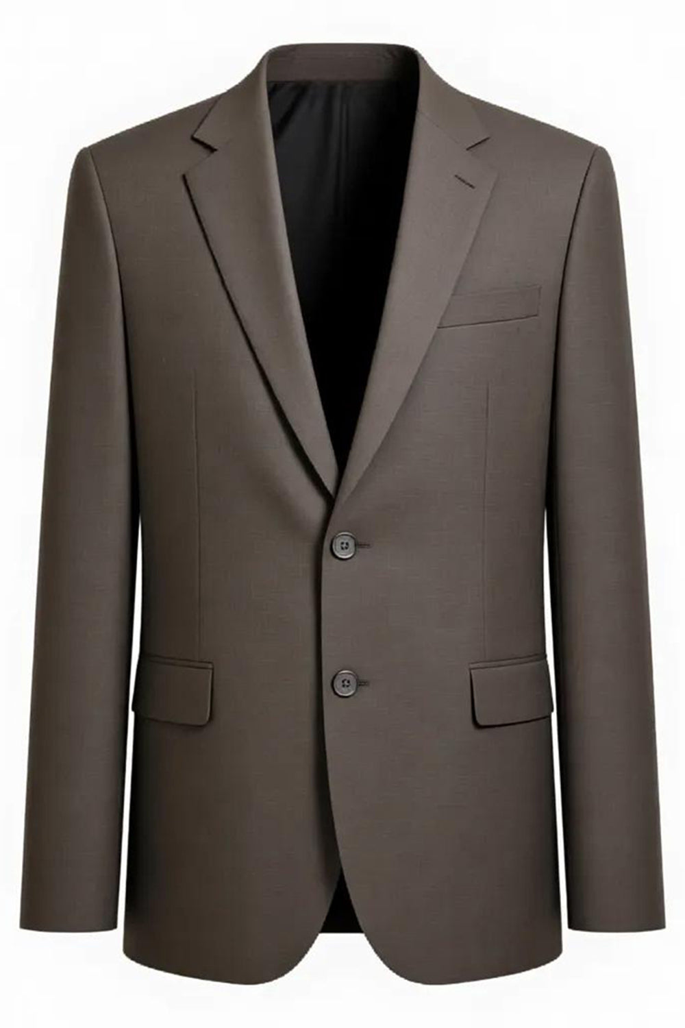 Grå kaffe 2 stycken skårade slag mäns formella kostymer
