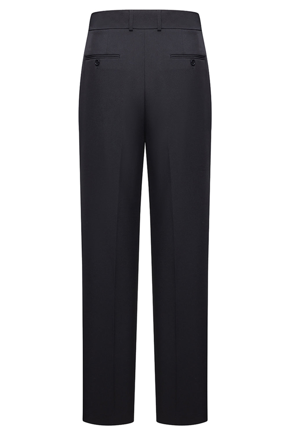 Slim Fit Peak Kavajslag 2-delat Svarta kostymer för män