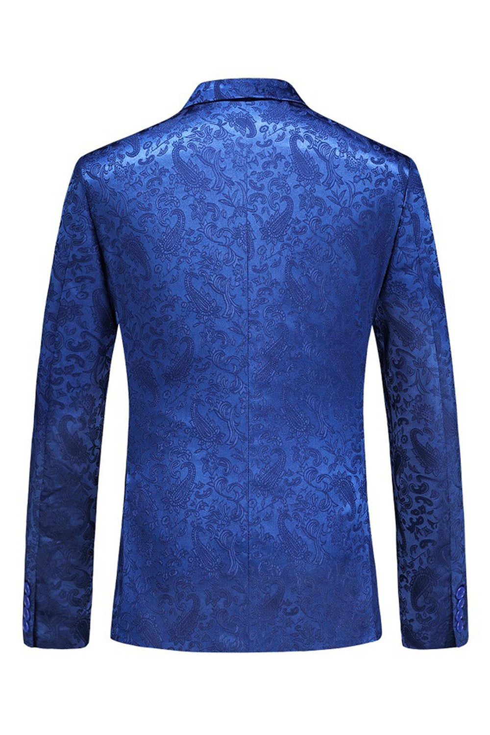 Peak Kavajslag Jacquard 2 delar Blå Dubbelknäppta Herrdräkter