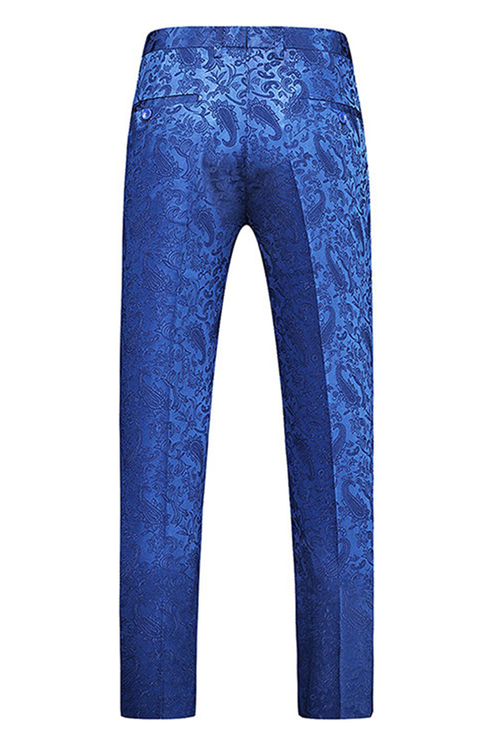 Peak Kavajslag Jacquard 2 delar Blå Dubbelknäppta Herrdräkter