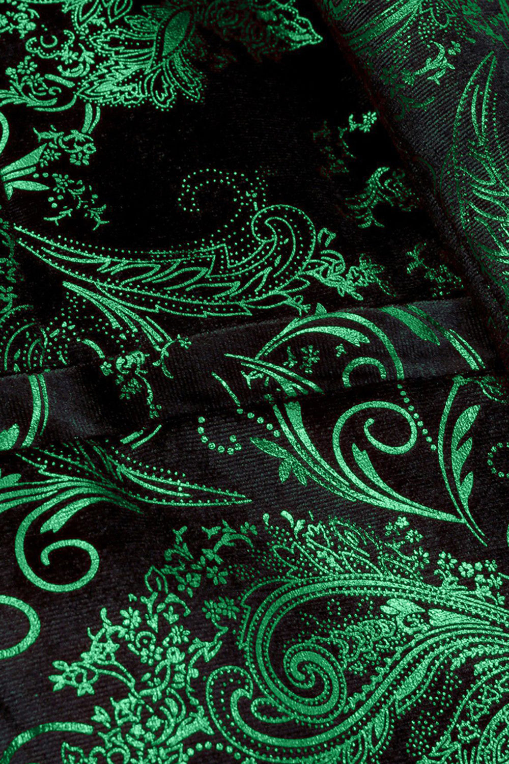 Grön Sjal Kavajslag En knapp Jacquard Balkavaj för män