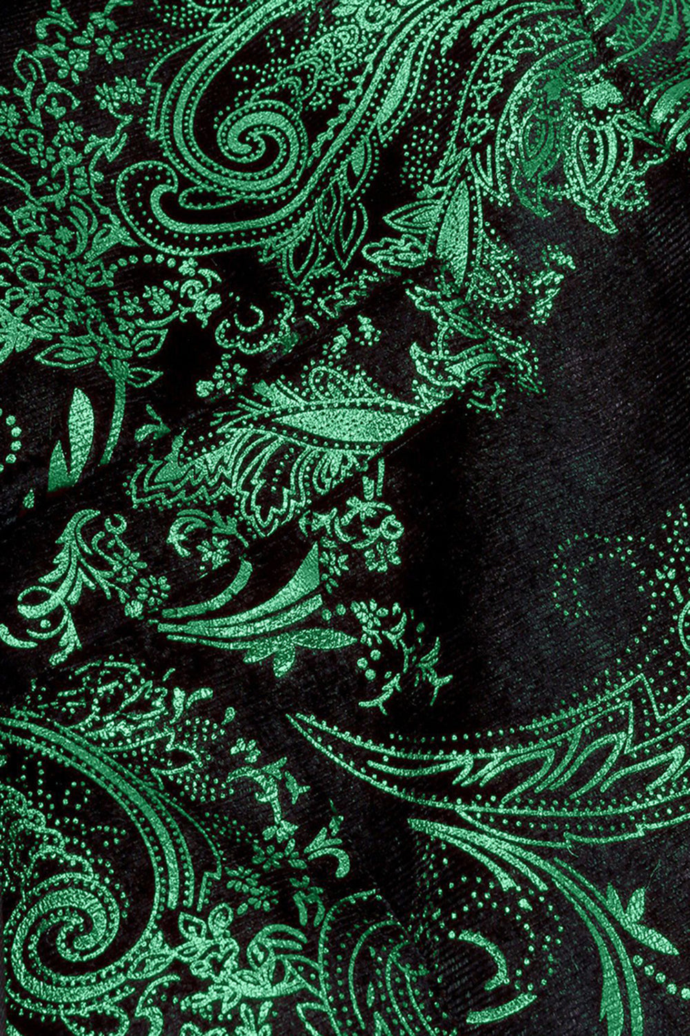 Grön Sjal Kavajslag En knapp Jacquard Balkavaj för män