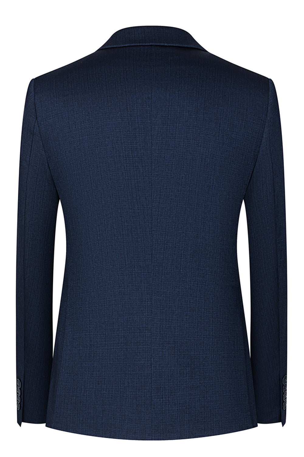 3 delar skårade slag en knapp mäns marinblå kostymer