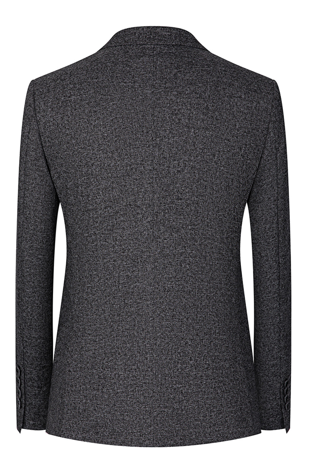 Mörkgrå 3-delad topp slag Slim Fit Mäns bröllopsdräkter