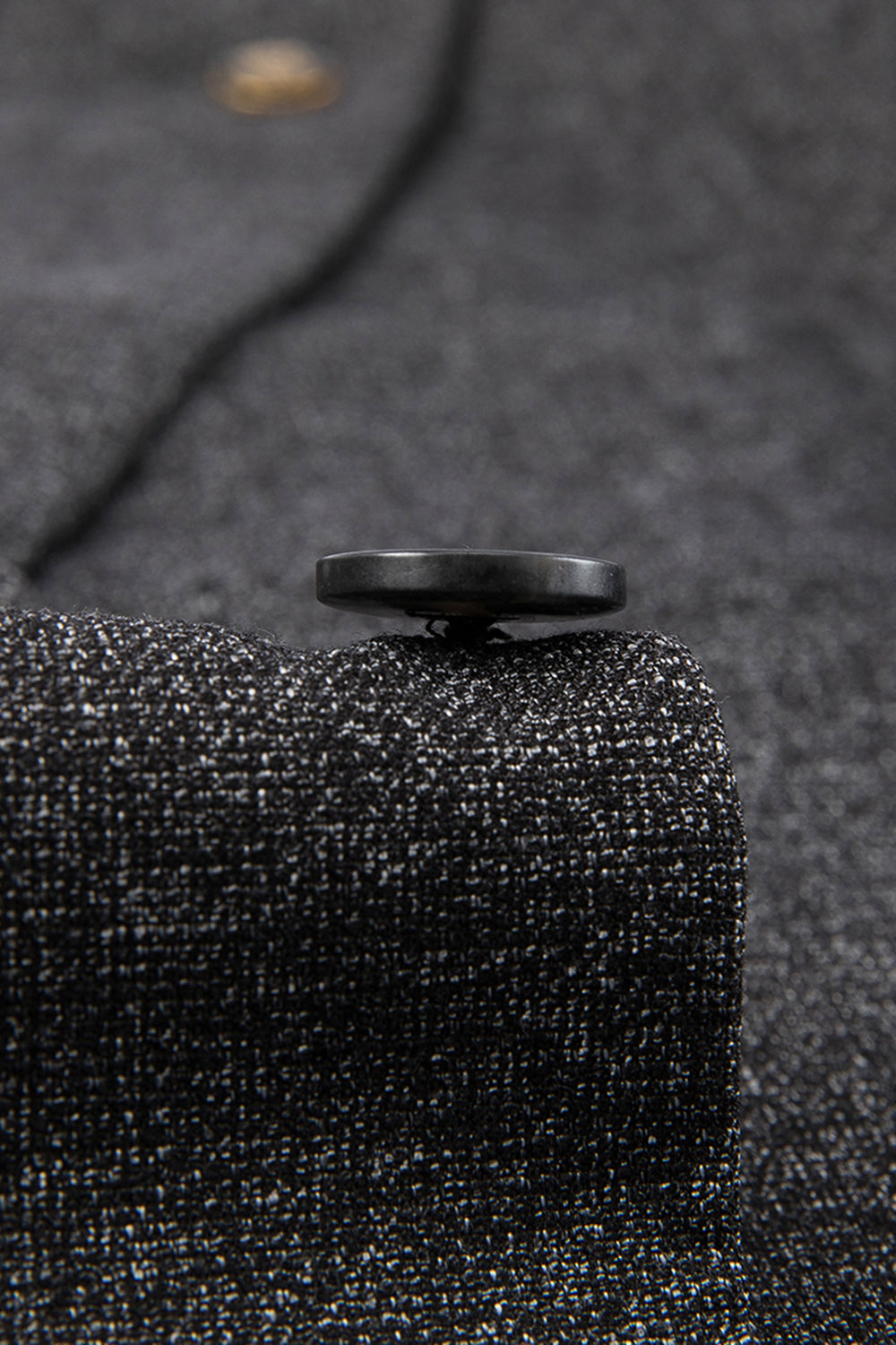 Mörkgrå 3-delad topp slag Slim Fit Mäns bröllopsdräkter