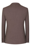 Taupe 3-delad Slim Fit Notched Lapel One Button Mäns Formella kostymer