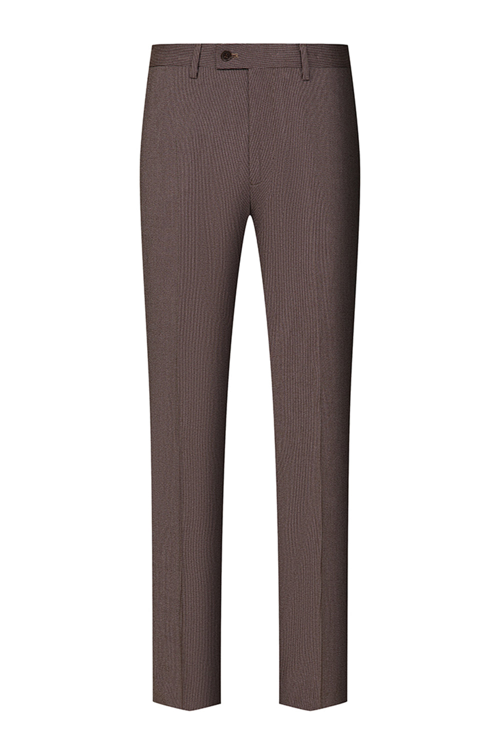 Taupe 3-delad Slim Fit Notched Lapel One Button Mäns Formella kostymer