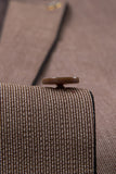 Taupe 3-delad Slim Fit Notched Lapel One Button Mäns Formella kostymer