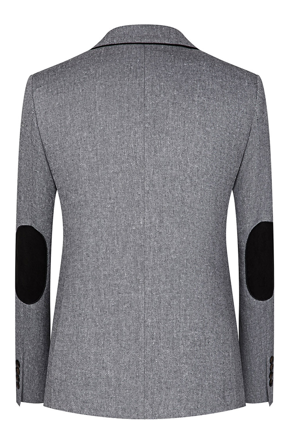 3-delad Slim Fit Notched Lapel Mäns Grå Kostymer