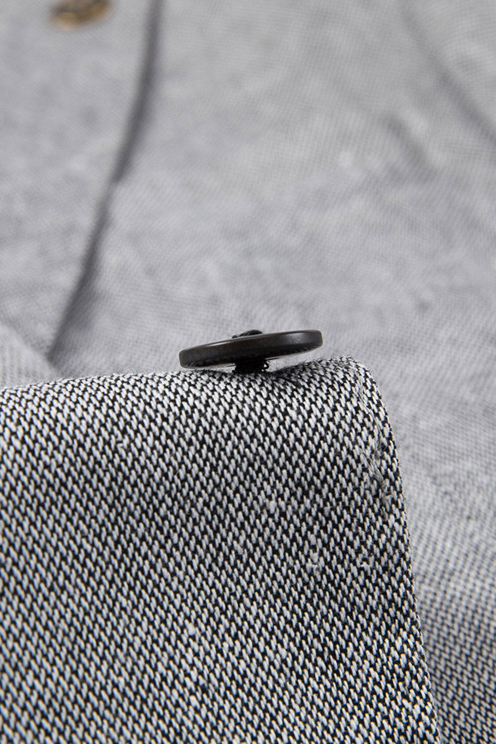 3-delad Slim Fit Notched Lapel Mäns Grå Kostymer