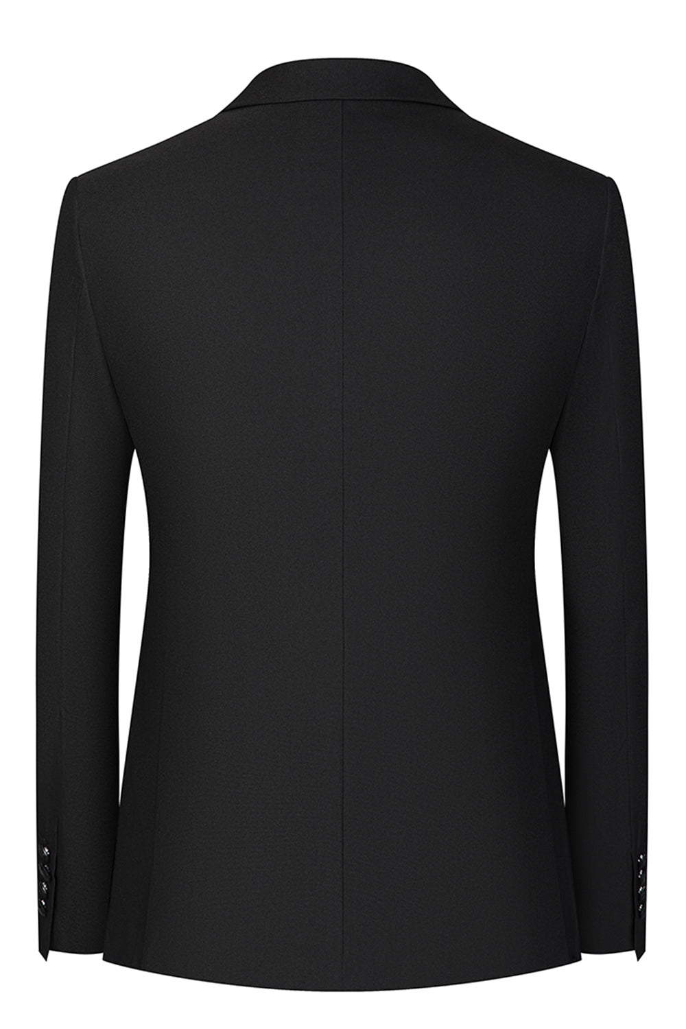 Slim Fit 3-delad topp slag Svarta kostymer för män