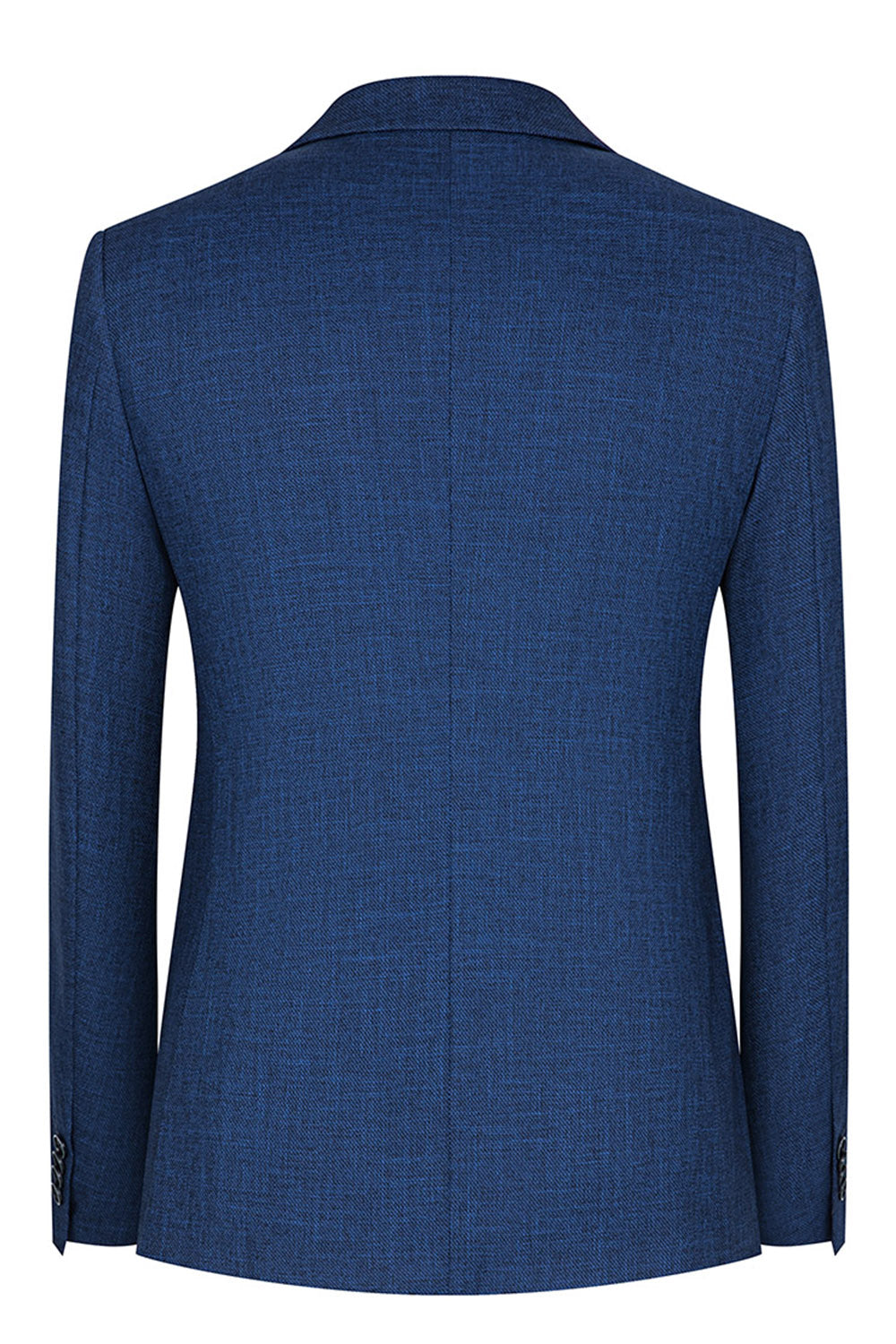 Påfågel Blå Topp Kavajslag En knapp 3 Delar Mäns Kostymer