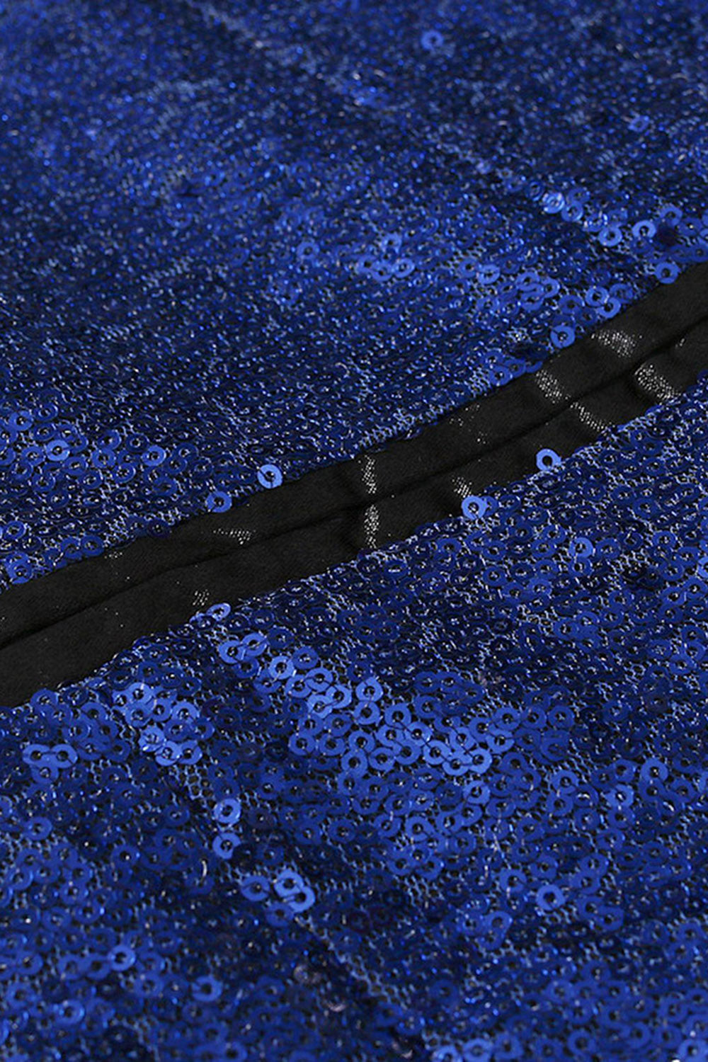 Glittrande blå sjal slag en knapp mäns balkavaj