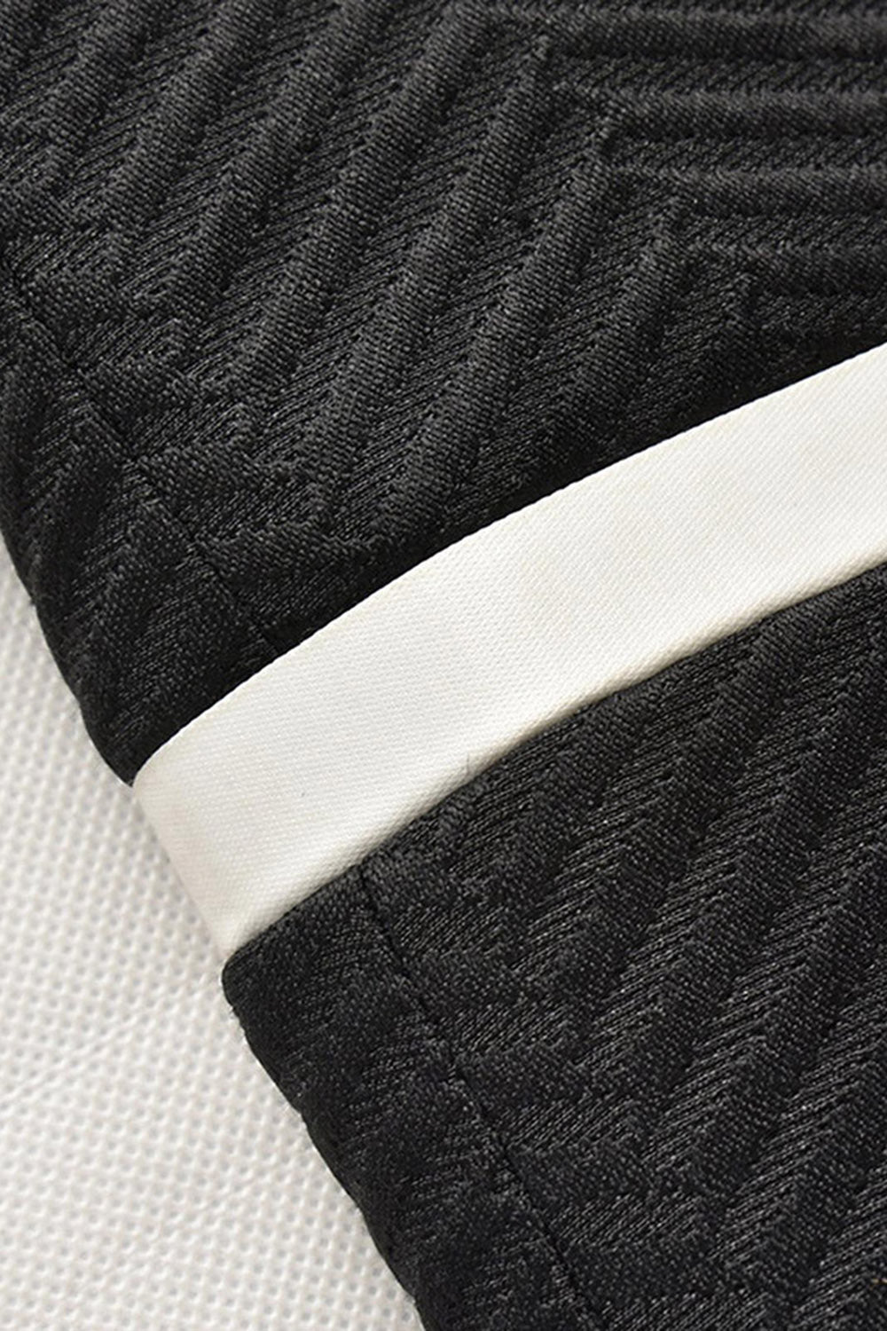 Svart Sjal Kavajslag Stripe Kavaj för män