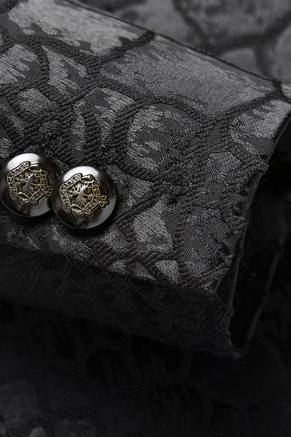 Svart Textur Peak Kavajslag 2 Delad Prom Kostymer