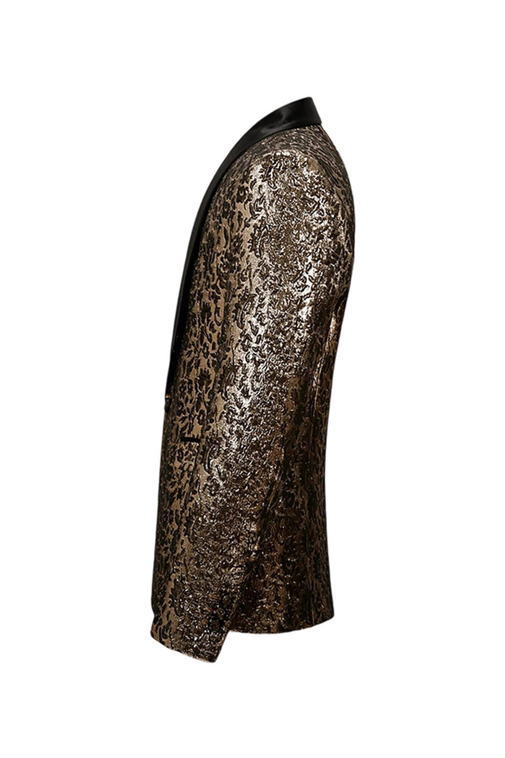 Glittrande gyllene sjal slag Balkavaj för män