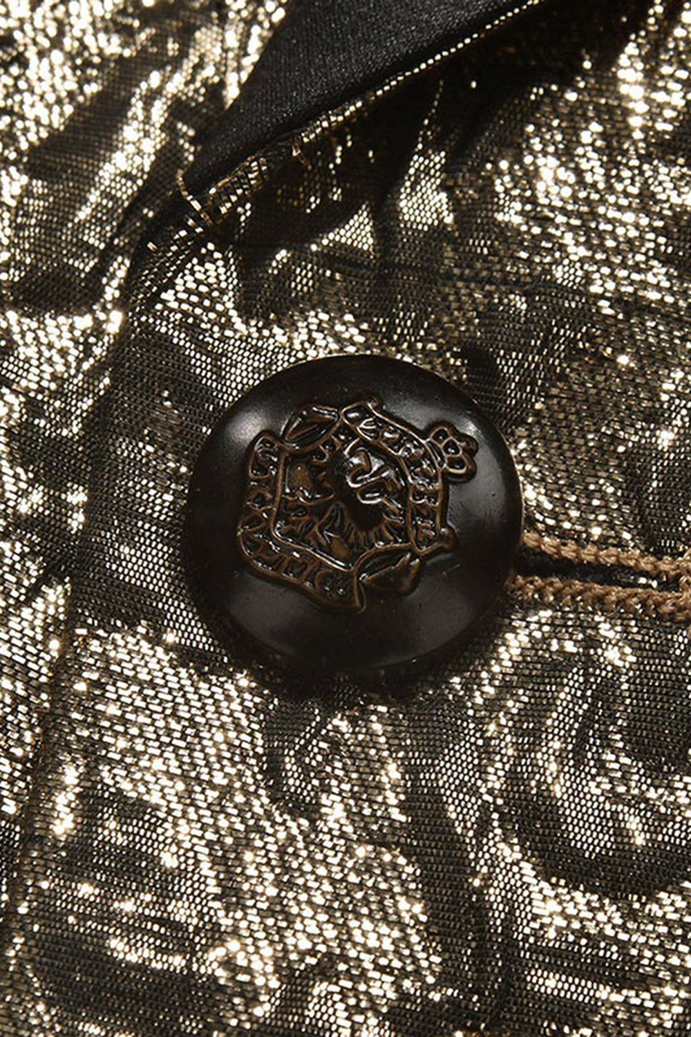 Glittrande gyllene sjal slag Balkavaj för män