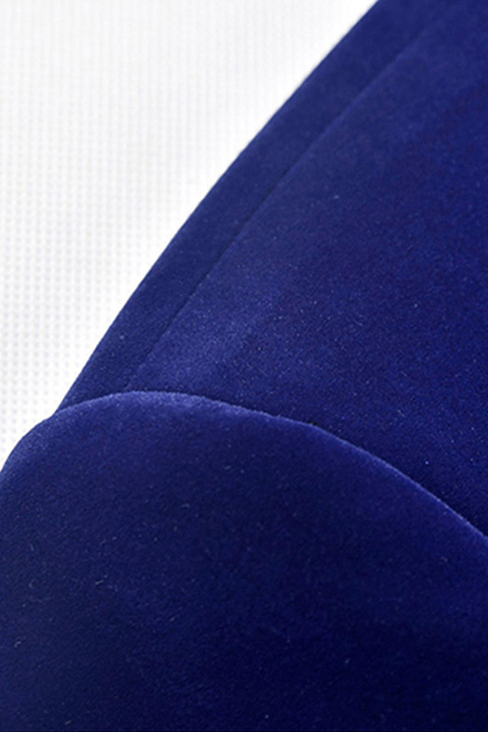 Mäns Blå Sjal Kavajslag En knapp Prom Kavaj