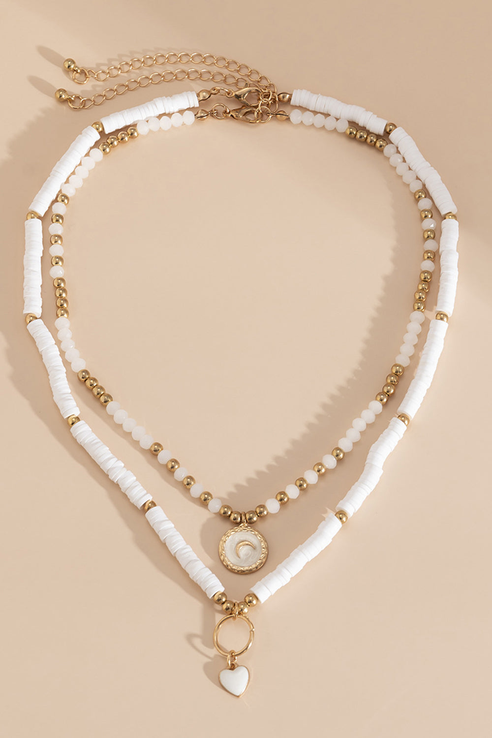 Boho Vitt Pärlhalsband