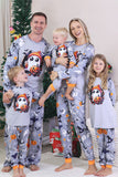 Grå Tryckt Långärmad Familj Halloween Pyjamas