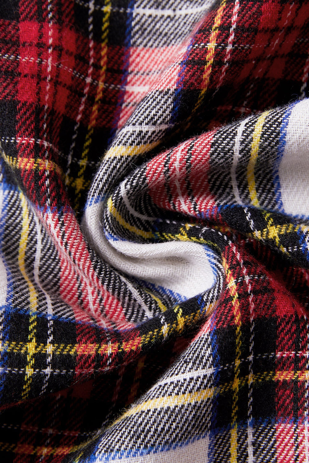 Röd Rutig Långärmad Familj Matchande Julskjortor