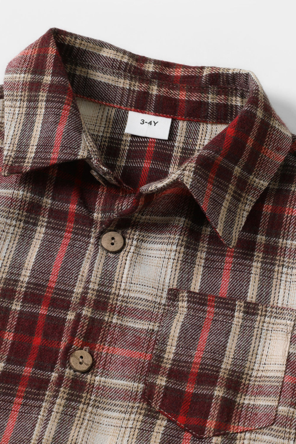 Röd Rutig Långärmad Semester Familj Matchande Kläder