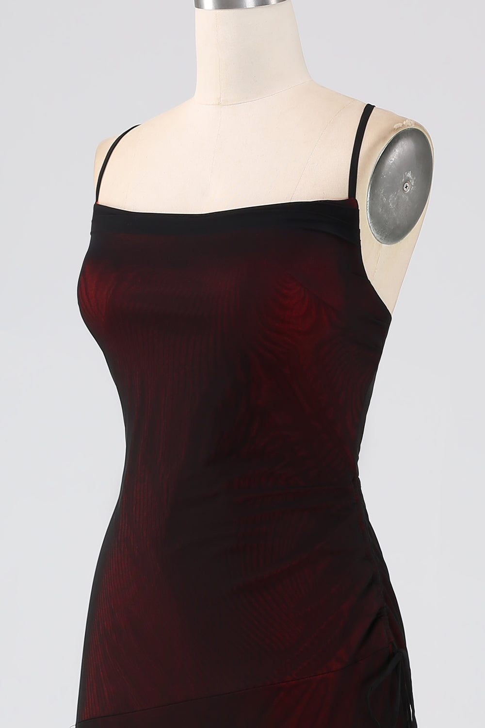 Slida Spaghetti Straps Brudtärneklänning med elasticitet