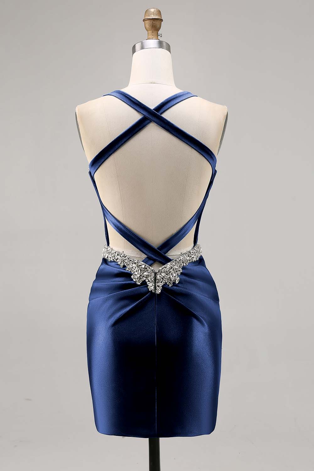 Korsett Satin Bodycon Mörkgrön Homecoming Klänning