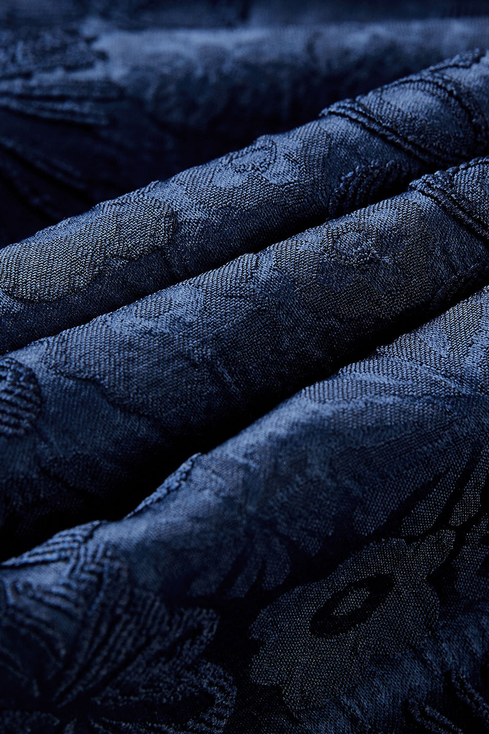 Svart Peak Lapel Jacquard 2-delad Baldräkter För Män