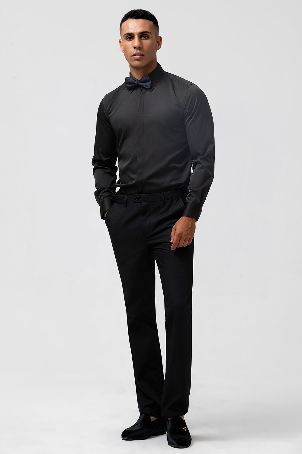 Royal Blue 2-delad topp slag Jacquard Baldräkter för män