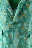 Green Peak Kavajslag 3-delad Jacquard One Button Men's Prom Suits