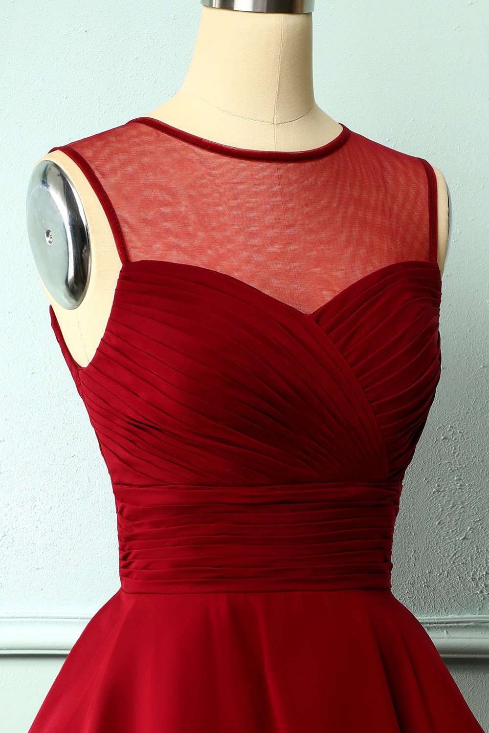 Enfärgade Ärmlös Vintage Klänning