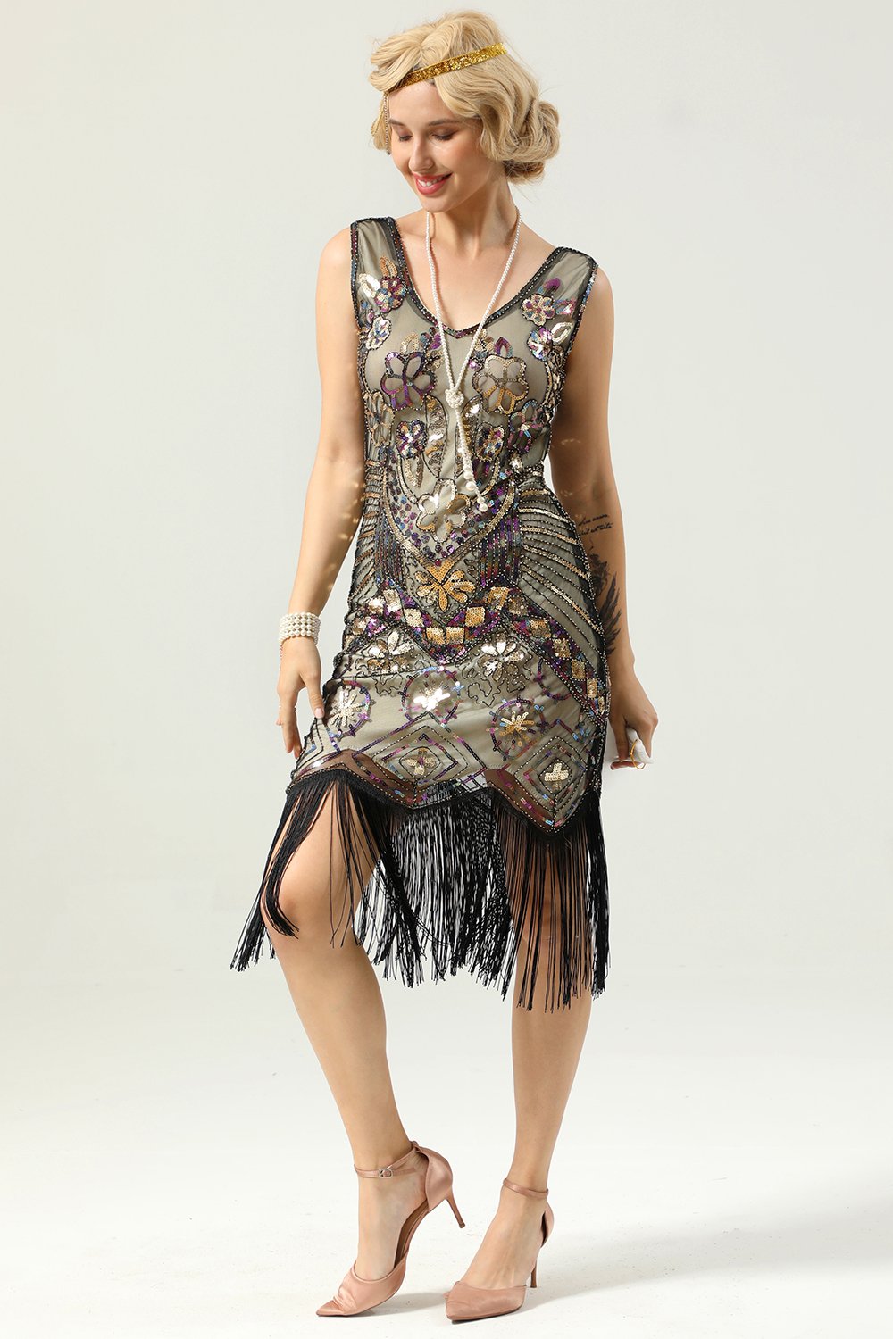 Gyllene Frans 20 Tals Klänning