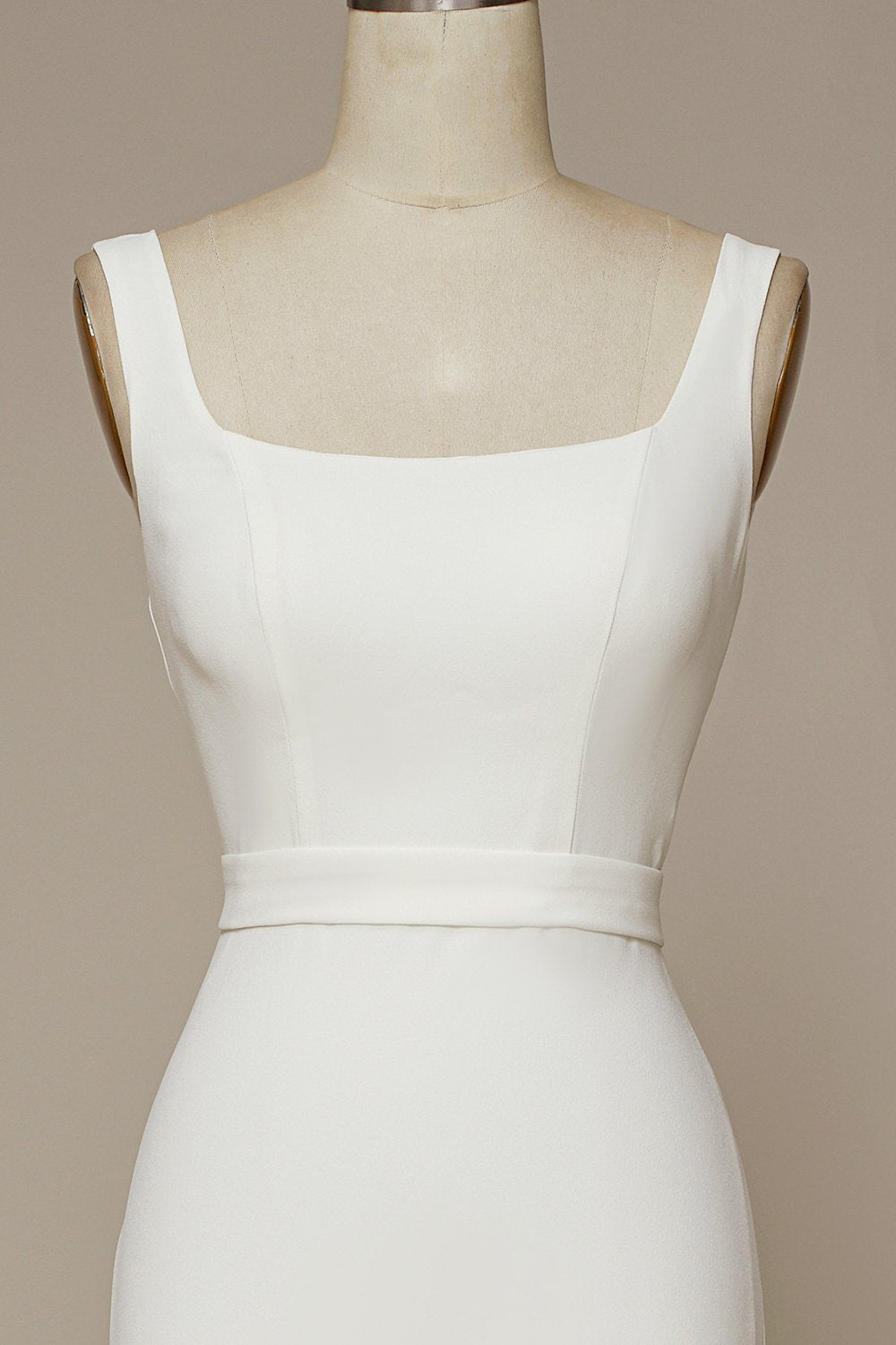 Sjöjungfru Fyrkantig Hals Bröllopsklänning