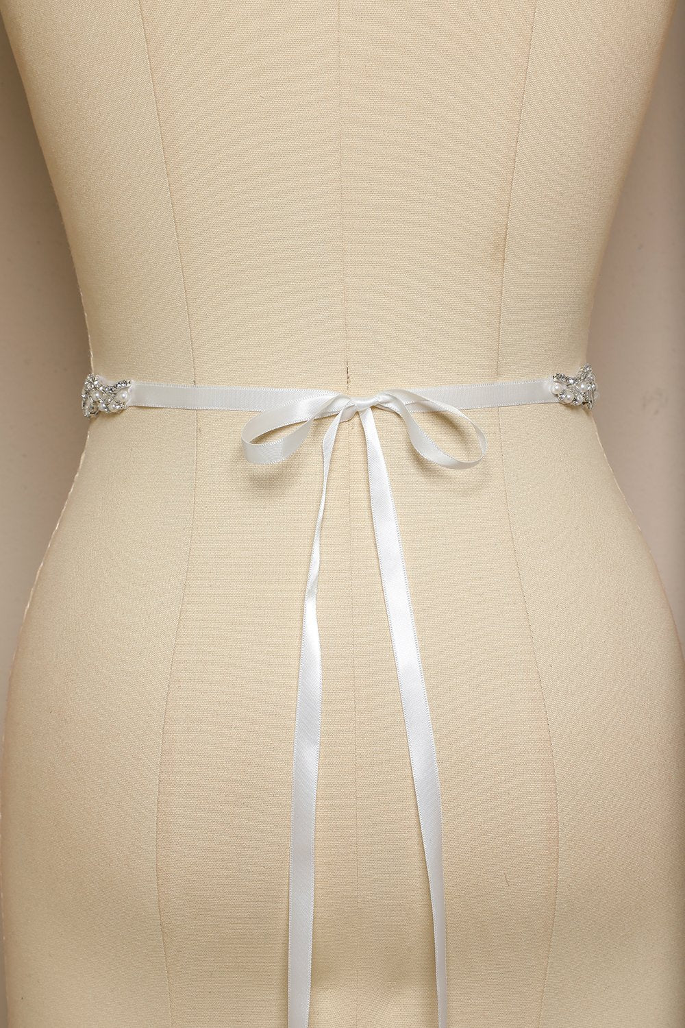 Vitt Bälte med Rhinstone