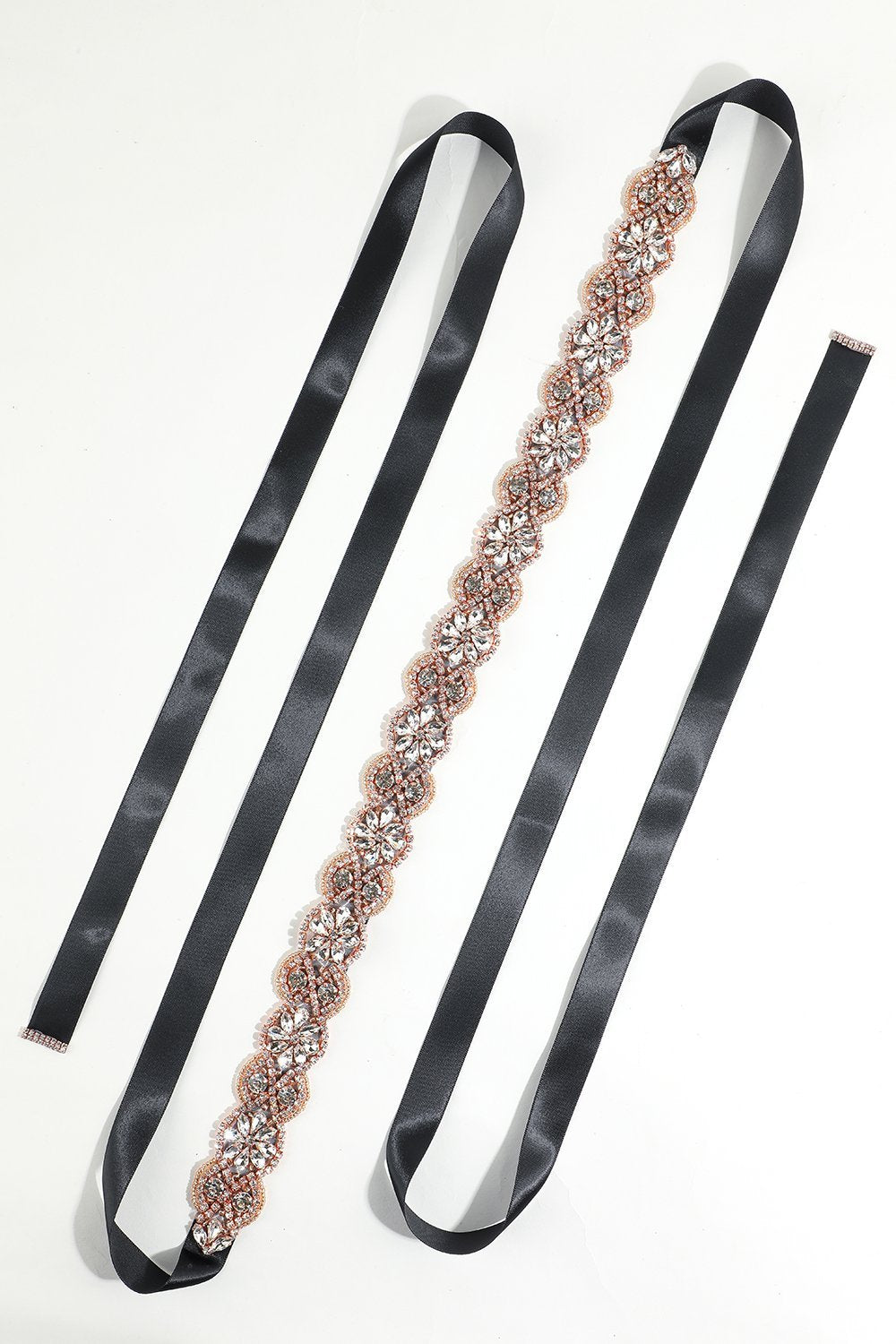 Svart Rhinstone Bälte