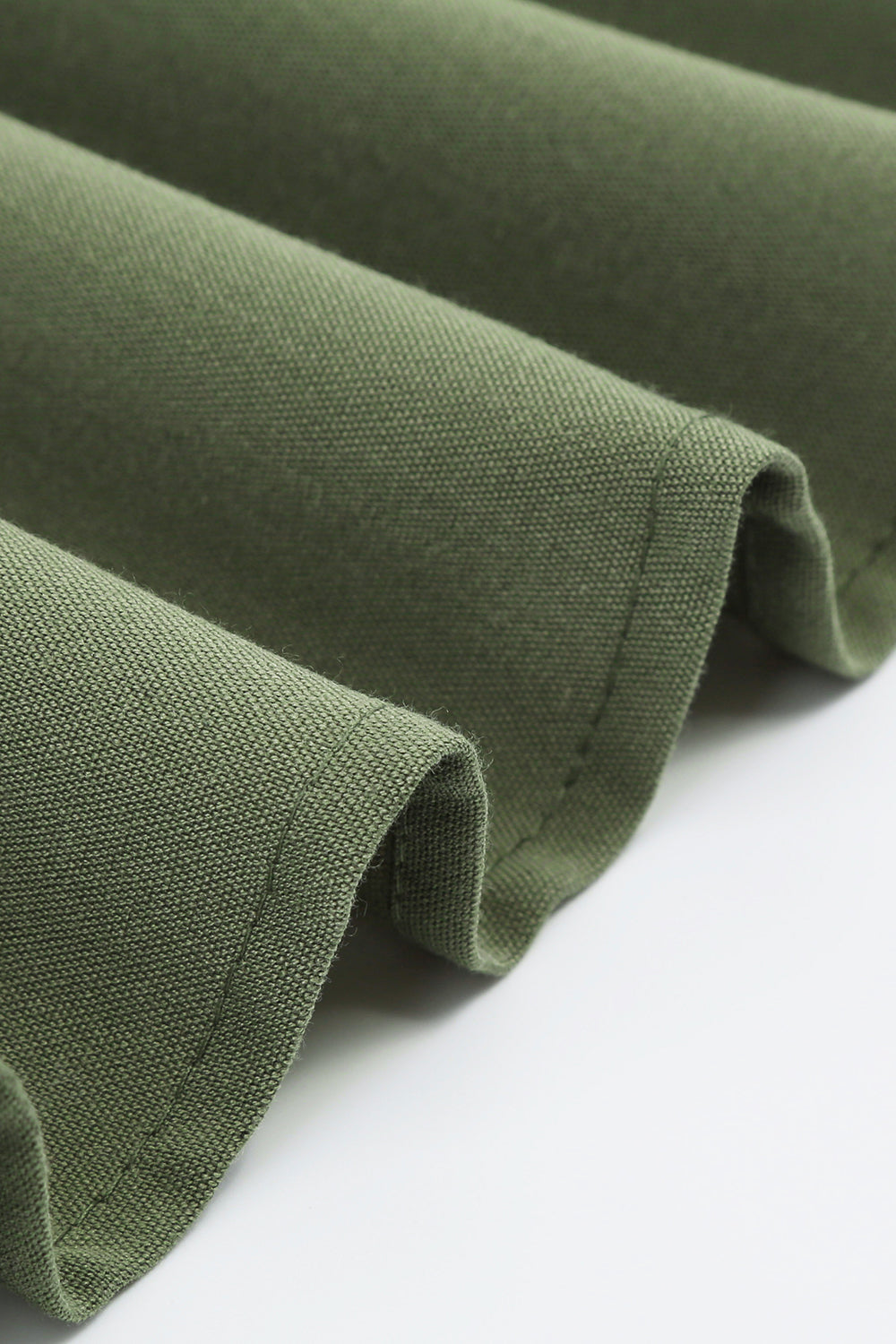 Grön V-ringning Lång Ärm Vintage klänning