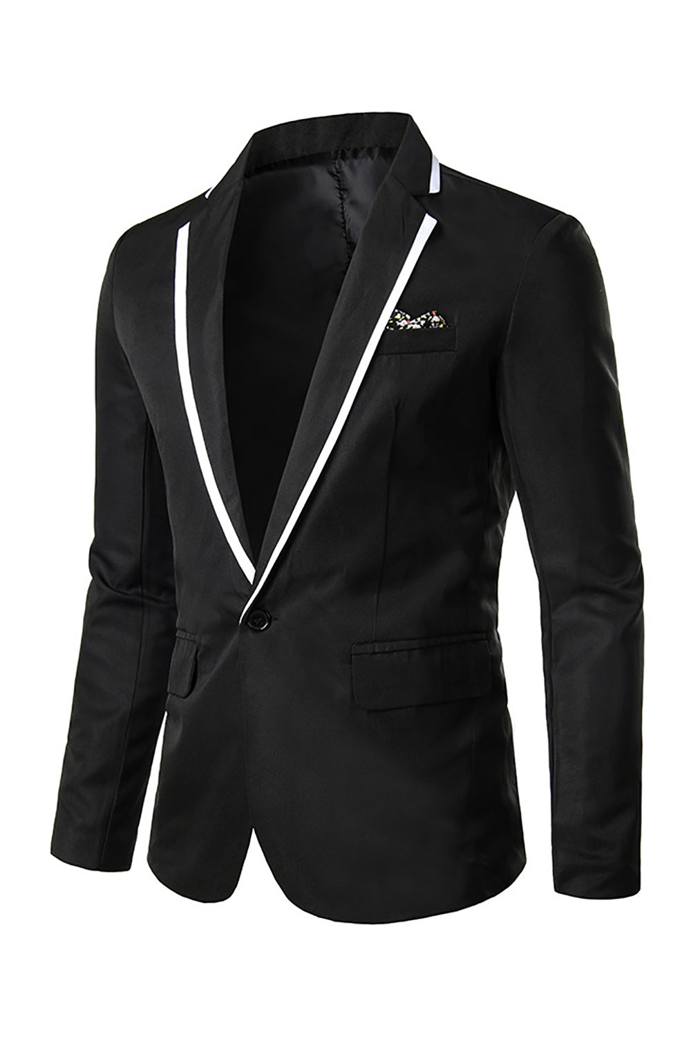 Rosa hackad Lapel Men Prom Blazer