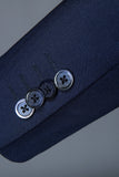 Navy Notched Lapel 3-delad herrdräkt