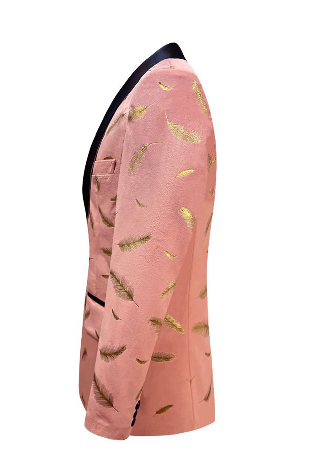 Turkos Jacquard Sjal Lapel Herrbal Kavaj