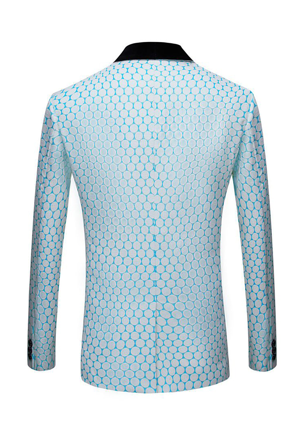 Biege Dots Jacquard 2 Piece Mäns baldräkter