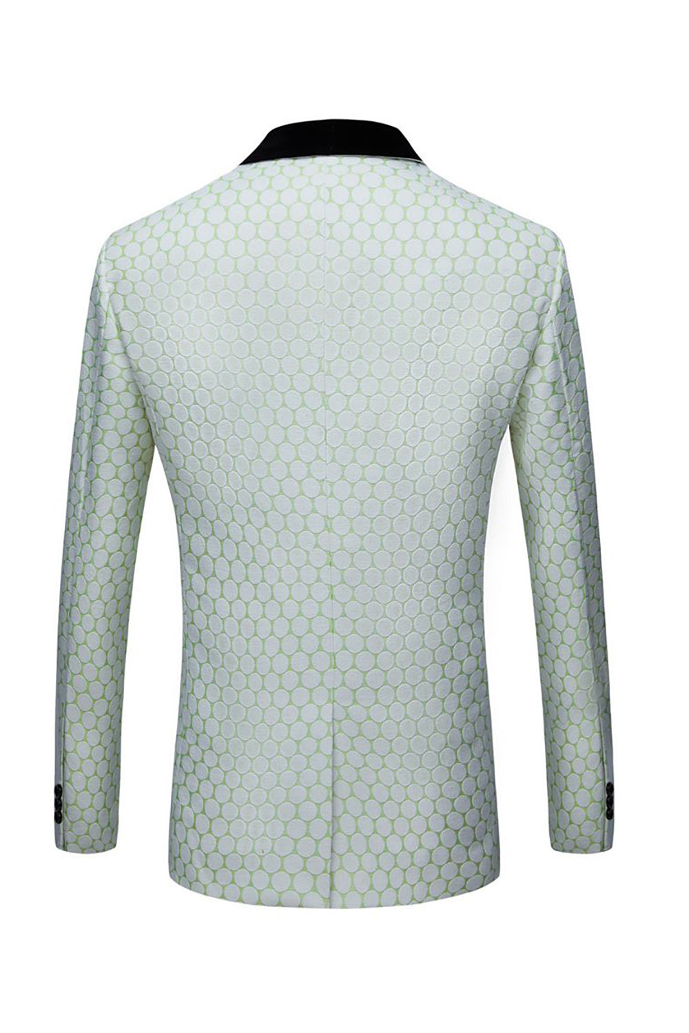 Biege Dots Jacquard 2 Piece Mäns baldräkter