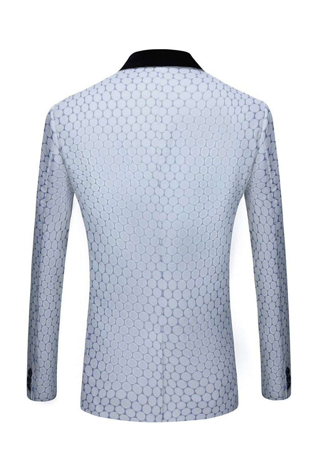 Biege Dots Jacquard 2 Piece Mäns baldräkter