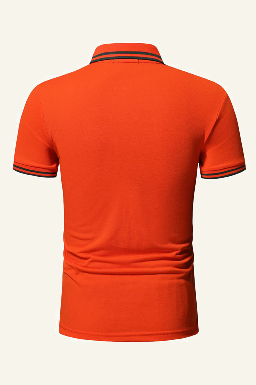 Marinblå Slim Fit Kortärmat Polotröja