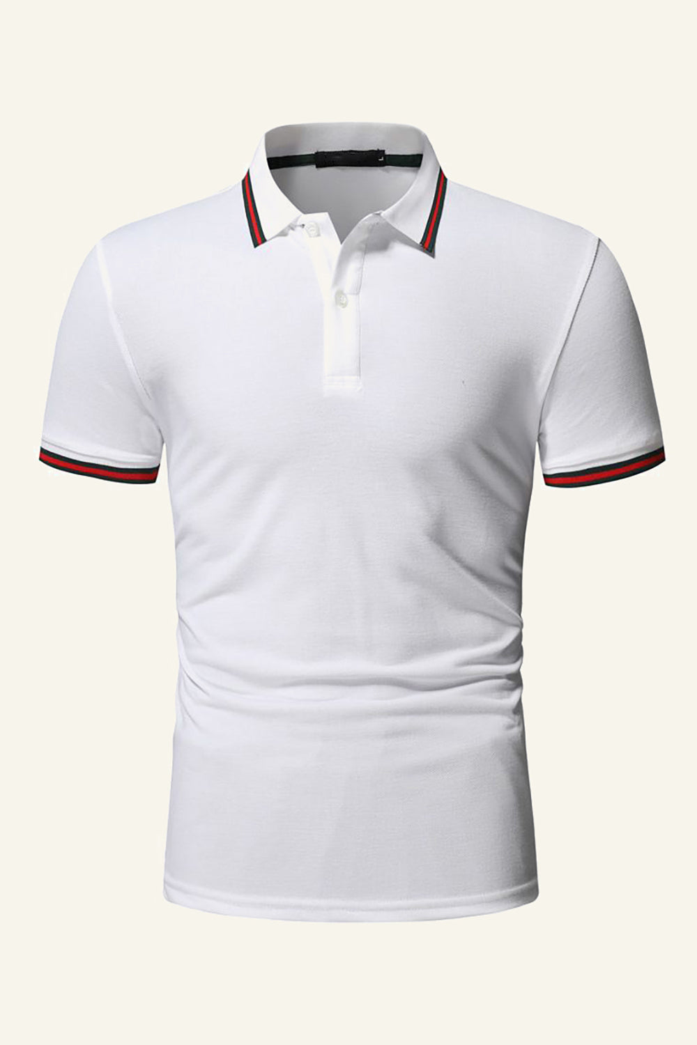 Marinblå Slim Fit Kortärmat Polotröja