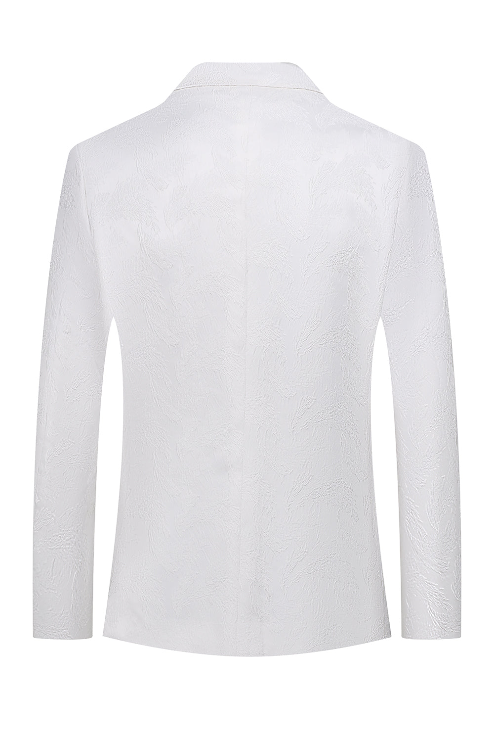Vit Jacquard Dubbelknäppta 2-delade Herrdräkter