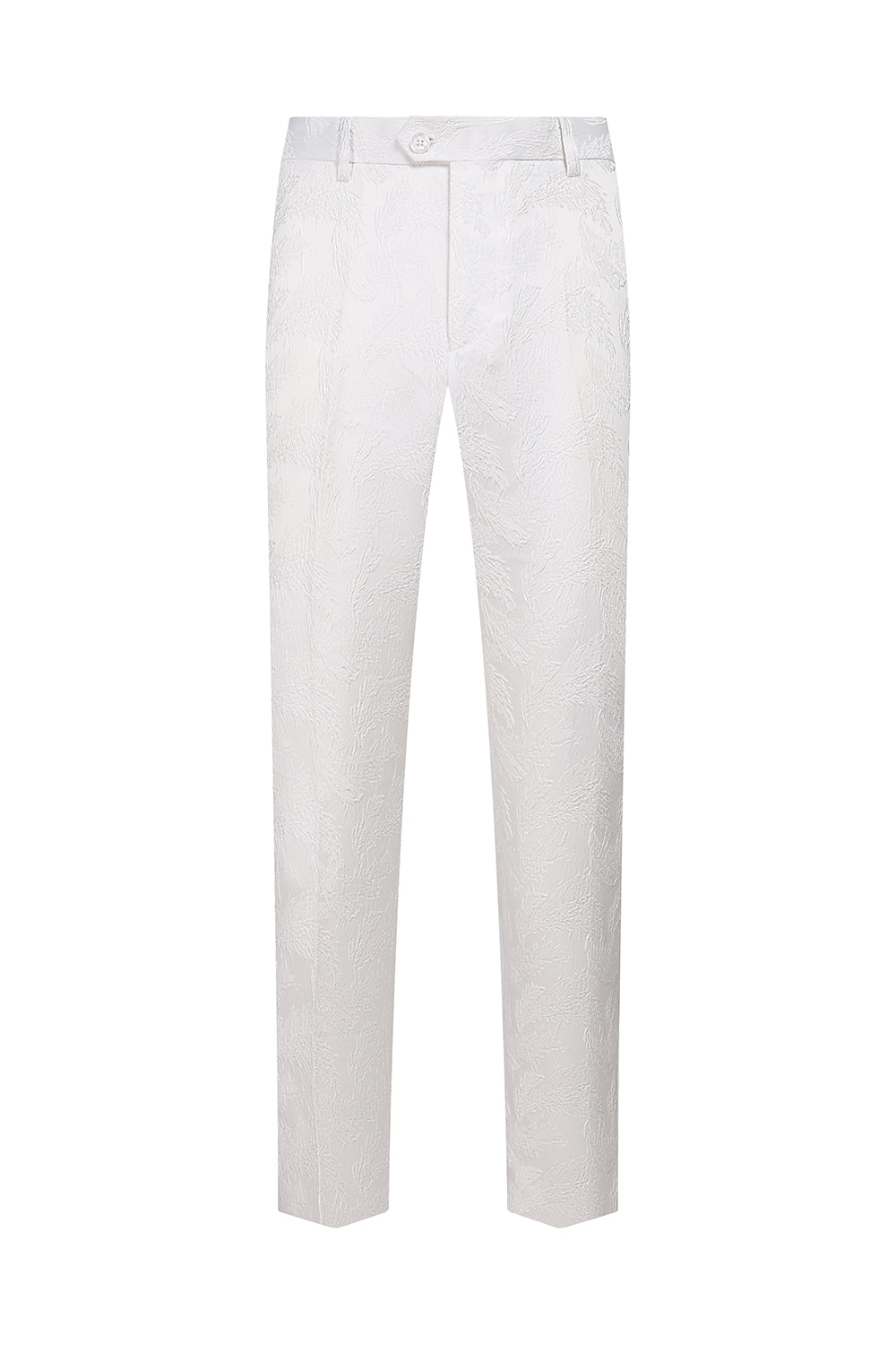 Vit Jacquard Dubbelknäppta 2-delade Herrdräkter